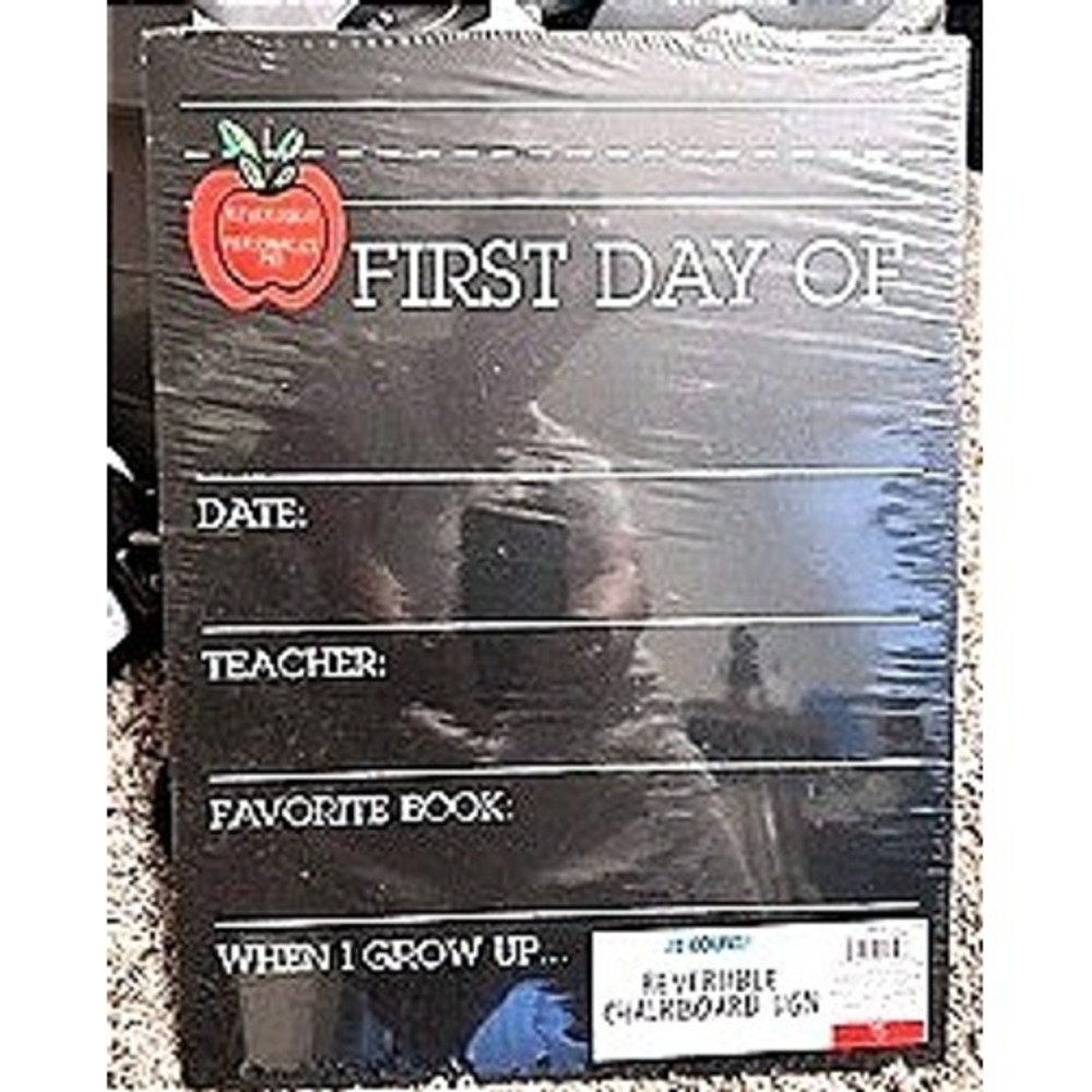 Reversible First and Last Day of School Chalkboard Sign